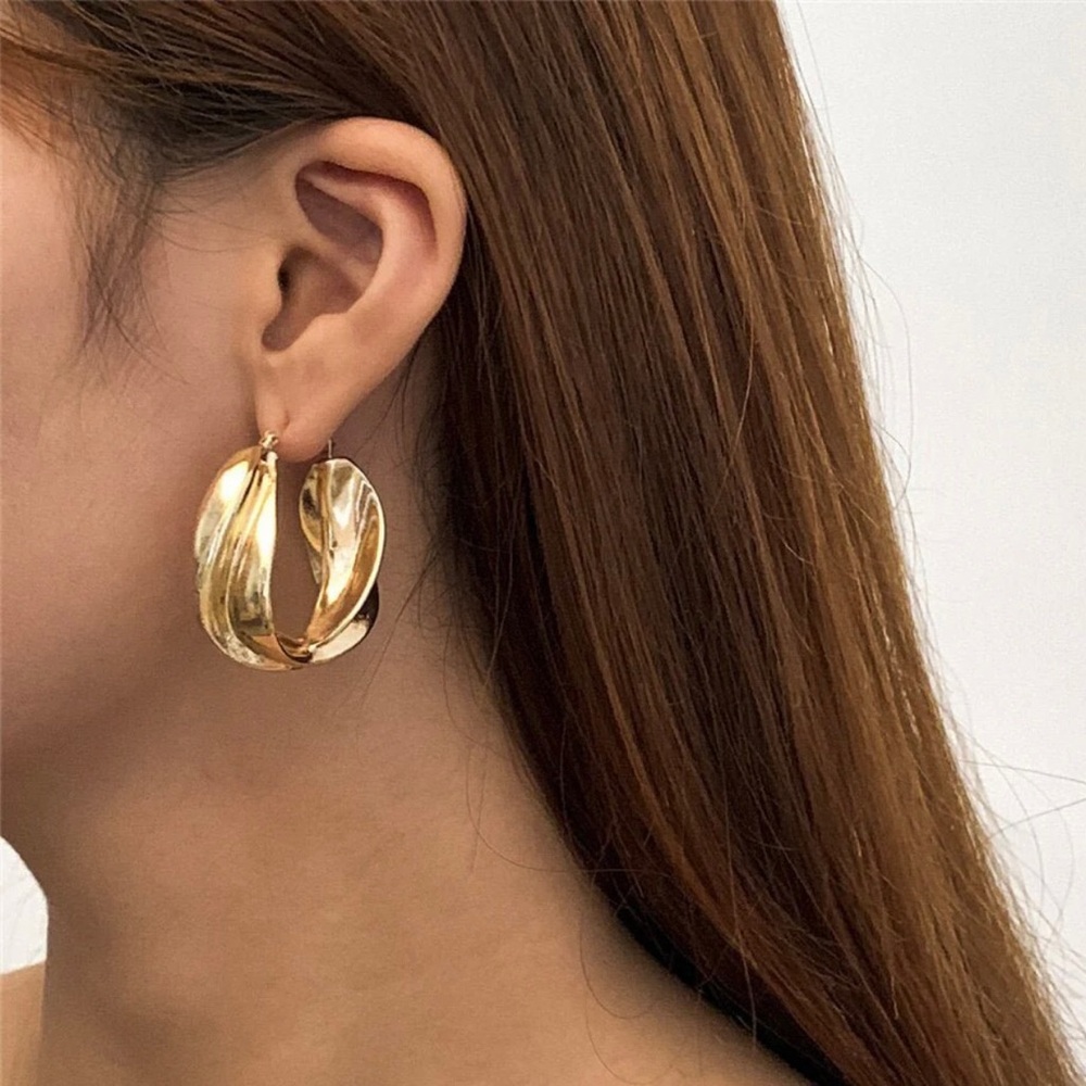 NEW YG Collection 18K Gold "Malta" Statement Hoop Earrings